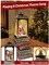 Lantern with Lighted Christmas Snow Globe Swirling Glitter Santa Claus Musical Snow Globe with 8 Songs and Timer USB/Battery Operated